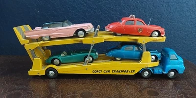 1957 Corgi Major 1101 Bedford S Carrimore Car Transporter RARE COLOR - Image 1 of 4