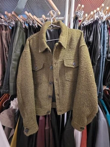 Zara mens limited edition cotton jacket dark green size XL - Picture 1 of 3