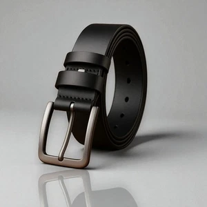 Branded Leather Belts For Mens Dress Black color & Many Sizes 28 to 46 Inches - Picture 1 of 4