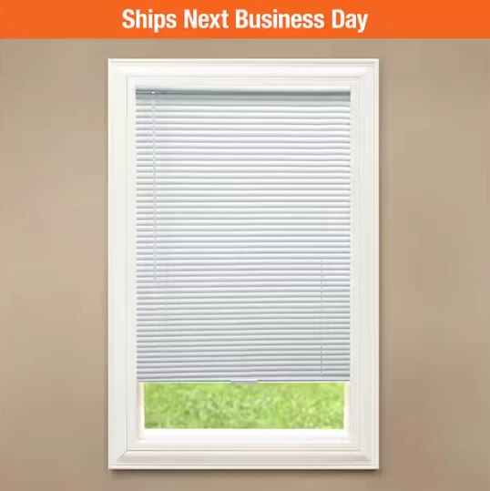 White Cordless Room Darkening Vinyl Mini Blinds with 1 in. Slats 20.5" W x 72" L - Image 1 of 4