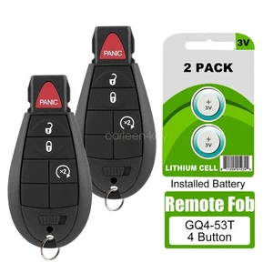 2 Replacement For 2013 2014 2015 2016 2017 2018 - Dodge Ram 1500 Key Fob Remote - Picture 1 of 9