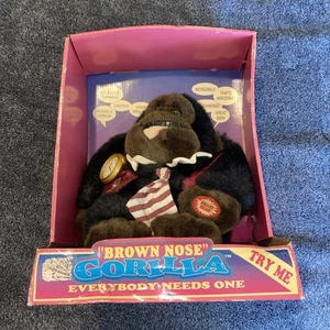 DANDEE Brown Nose Gorilla Talking Plush Vintage 1995 *Tested & Works* IN Box - Picture 1 of 7