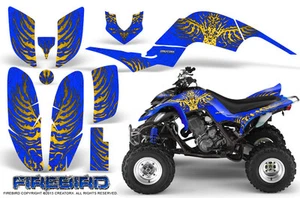 YAMAHA RAPTOR 660 GRAPHICS KIT CREATORX DECALS STICKERS FIREBIRD YBL - Picture 1 of 1