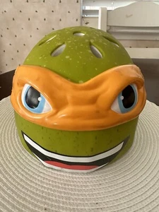 Teenage Mutant Ninja Turtles Michelangelo COLLECTIBLE Helmet TOY Vtg NOT FOR USE - Picture 1 of 12