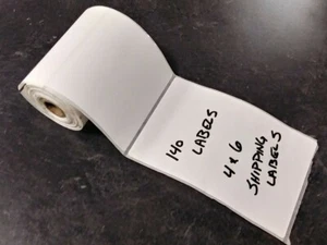 (140 Labels Per Roll) 4x6 Direct Thermal w/ Sensor Bar PAC 30702 (Choose Qty) - Picture 1 of 10