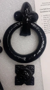 Vintage Hardware Collection Victorian Cow Bell Door Knocker Forged Iron  - Picture 1 of 5