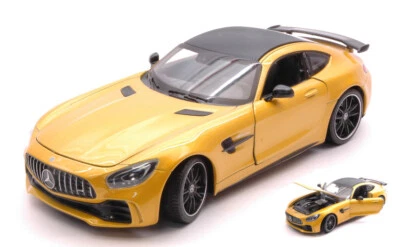 MODELLINO AUTO STATICO WELLY MERCEDES AMG GTR GIALLO MODELLISMO SCALA 1:24-27 - Immagine 1 di 2