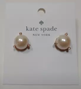 Kate Spade Rise And Shine Blush Pearl Faux Earrings - Picture 1 of 3