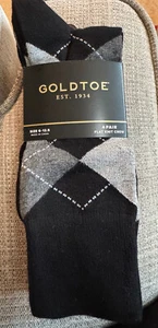 Gold Toe Men's 4-Pair Dress Flat Knit Crew Socks, Multicolor, Size 6-12.5 - Picture 1 of 6