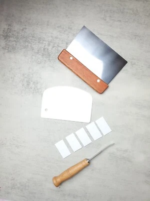 Set Of 3: Dough Bench Scraper Scorer Divider Baking Kneading Multipurpose - Image 1 of 4