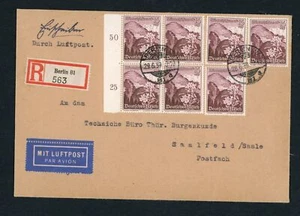 Reich alemán Michel-Nr. 681 franqueo múltiple correo aéreo carta certificada Berlín - Imagen 1 de 2