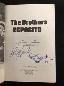 Phil Esposito Signed Book The Brother’s Hockey Bruins Tony Esposito HOF Auto JSA - Picture 1 of 4