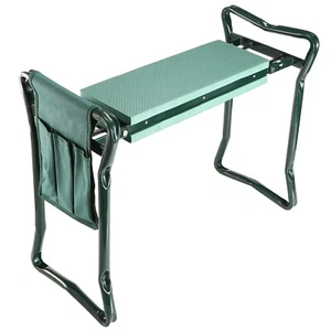 New Foldable Garden Kneeler Seat with Cushion Pad and Tools Pouch - Picture 1 of 8