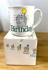 Coffee Mug Happy Birthday ceramic With Box  (Sandra Boynton) New, Vintage 1980's