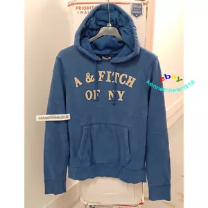 ABERCROMBIE & FITCH KILBURN MOUNTAIN HOODIE SWEATSHIRTS BLUE MENS SIZE XXL - Picture 1 of 8