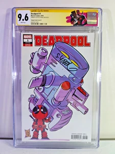 Deadpool #1 (2018) CGC 9.6 SS Signed by Skottie Young Variant Cover Custom Label - Picture 1 of 10