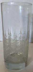 Vintage Libbey Frosty Pines 14oz Tumbler Winter Cabin Trees Iced Tea Tom Collins - Picture 1 of 3