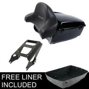 King Trunk Pad 2-Up Mount Rack Fit For Harley Street Glide 09-13 - Picture 1 of 13