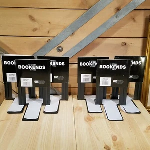 6 Pairs of New Officemate Bookends 9" Non-Skid Base Steel 93071 - Swanky Barn - Picture 1 of 12