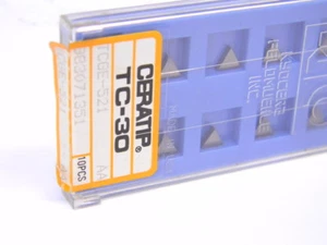 NEW SURPLUS 10PCS. CERATIP TCGE 521 GRADE: TC30 CARBIDE INSERTS - Picture 1 of 4