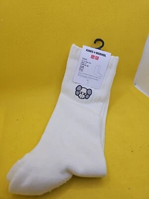 Kaws X Andy Warhol X Uniqlo White Socks (fits size 8-11) Brand New - Image 1 of 4
