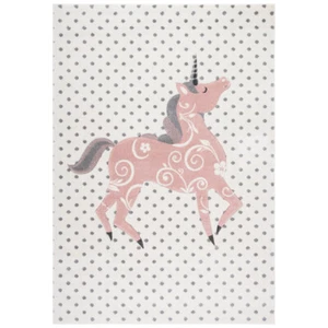 SAFAVIEH Carousel Kids CRK163B Ivory Grey / Pink Rug - Picture 1 of 23