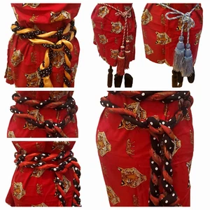 Traditionelles nigerianisches Abriba Isiagu Kpomkpom Attire Schärpe Seil Zubehör - Bild 1 von 11