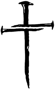 Three Nail Cross Iron On Transfer-T-Shirt + Other Light & Dark Fabrics #20 - Picture 1 of 2