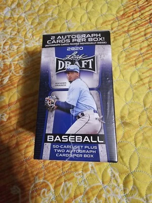 2020 Leaf Draft Baseball Blaster Box 50 Card Set & 2 Autos Per Box  - Image 1 of 4