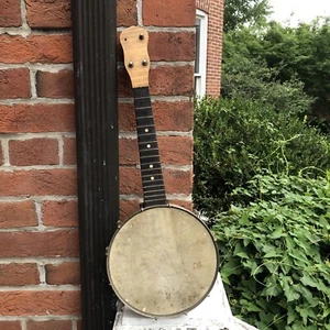 vintage antique unbranded banjo ukulele for parts - Picture 1 of 12