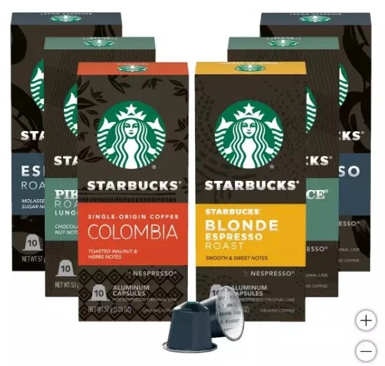 Starbucks by Nespresso Original Line Paquete Variedad Cápsulas, 60 Unidades Foto 1 de 1