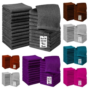 12 X Face Towel Cloths 100% Egyptian Cotton Soft Flannels Washcloths Gym Towels - Picture 1 of 47