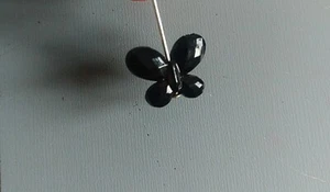 10 Schmuck DIY Perle Schmetterling Schwarz Acryl facettiert - Bild 1 von 2