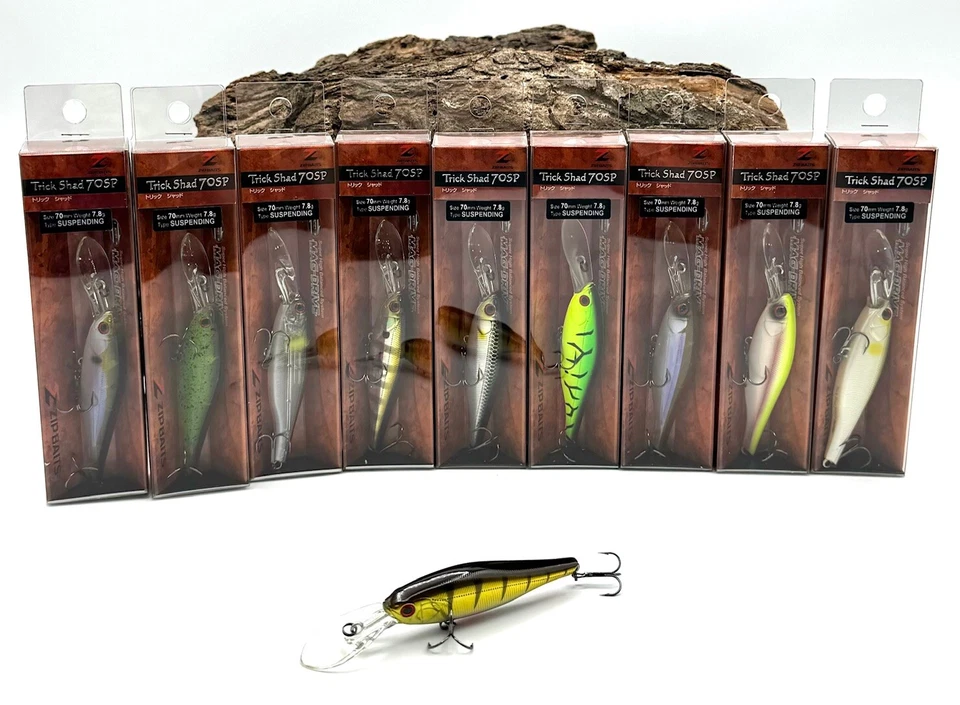 ZipBaits Trick Shad 70SP Suspending Wobbler 7,8g Rattler JDM 1,8m-2,2m DA SALE - Bild 1 von 1