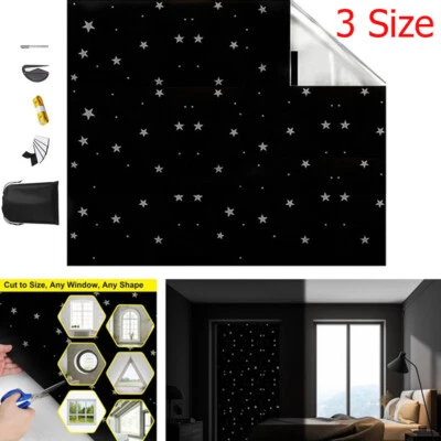 Cortinas Blackout - Cubierta de ventana 100% Blackout con herramienta Estrella Blackout Tonos Película Foto 1 de 4