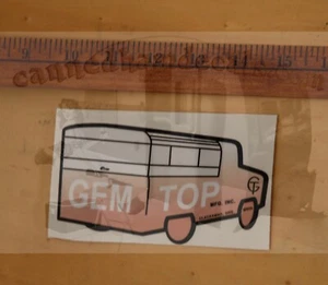 Gem Top Clackamas OR Vintage Travel Trailer Repro Canned Ham Decals 5" Set 2 - Bild 1 von 1