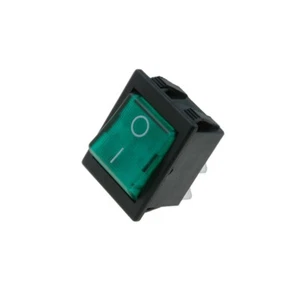 C1553ALMBG3 ROCKER DPST Pos: 2 OFF-ON 16A/250VAC 20A/28VDC verde BULGIN - Imagen 1 de 1
