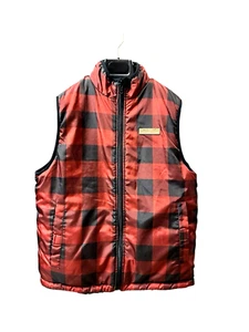 Buffalo David Bitton vest reversible plaid fleece gorpcore outdoors hiking - Picture 1 of 12