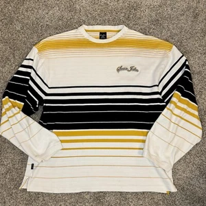 Vintage Sean John Size 3XL Pullover Sweater Striped Hip Hop Crewneck Y2K Logo - Picture 1 of 9