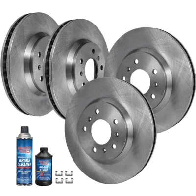 Front Rear Brake Discs Rotors For 2006-10 Chevrolet Impala 3.9L - Image 1 of 4