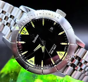 Superb ZODIAC "Sea Wolf" Automatic ZO9201 Men's Watch W/ Date & Orig. Bracelet ! - Picture 1 of 3