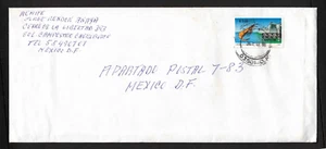 COVER SENT TO MEXICO CITY, MEXICO TURISTICO. SHRIMP - Picture 1 of 2