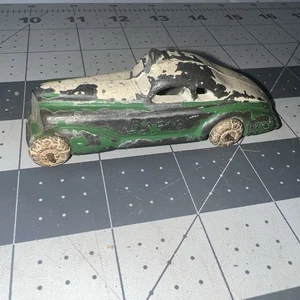 Vintage 30er Jahre Barclay Slush Autoradio Polizeiauto Gusseisen grün-weiß - Bild 1 von 6