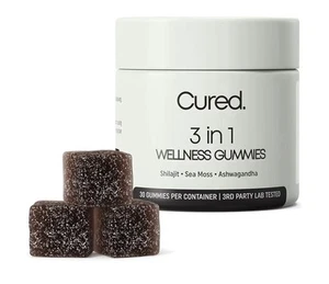Gehärtete 3 in 1 Wellness Gummis 30 Gummis Shilajit Meeresmoos Ashwagandha Ablaufdatum 11/26 - Bild 1 von 5
