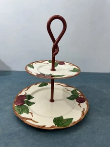 Bandeja de 2 niveles manzana franciscana de colección con mango giratorio RARO EXCELENTE ESTADO EE. UU. - Imagen 1 de 7