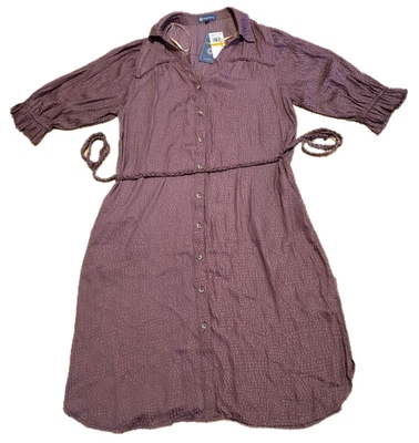 Democracy Womens Dress Small 3/4 Sleeves Mauve V Neck 100% Polyester NEW w/tags - Image 1 of 4
