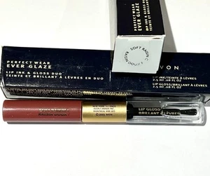 Avon Perfect Wear EVER GLAZE Lip Ink & Gloss Duo SOFT RAISIN Boxed VINTAGE NOS - Picture 1 of 1