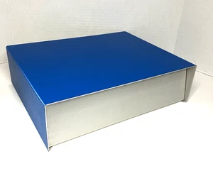Vtg Vector Electronic DIY Enclosure Box case 14" x11" x4" NOS Blue Aluminum - Picture 1 of 12