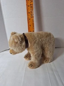 Vintage Steiff Braunbär Junges Eisbär 4 Beine Stehband Kragen ohne Etikett - Bild 1 von 10