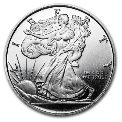 1/2 oz Silver Round - APMEX (Walking Liberty Half-Dollar) - Image 1 of 2